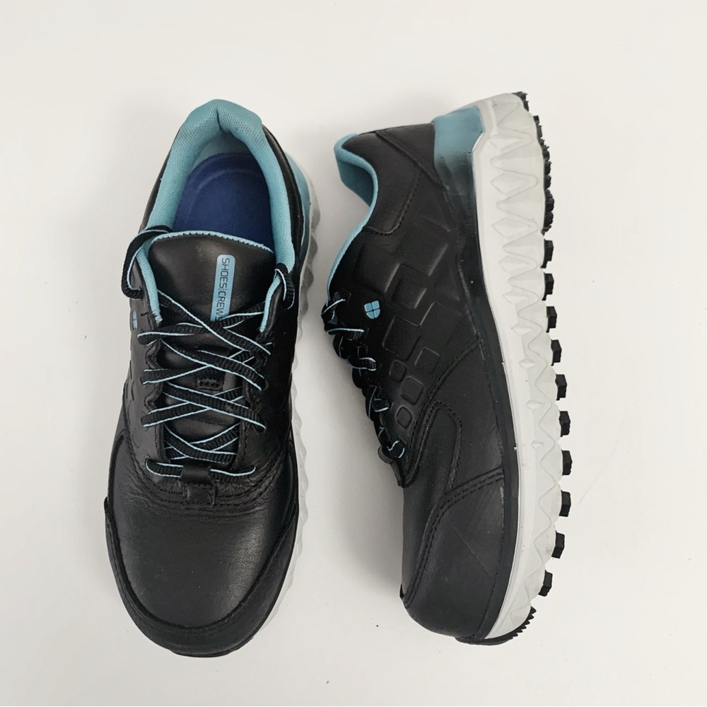 ▪️ Shoes For Crews "Pearl" Black Blue Nano Aluminum Toe Shoes ~ 7